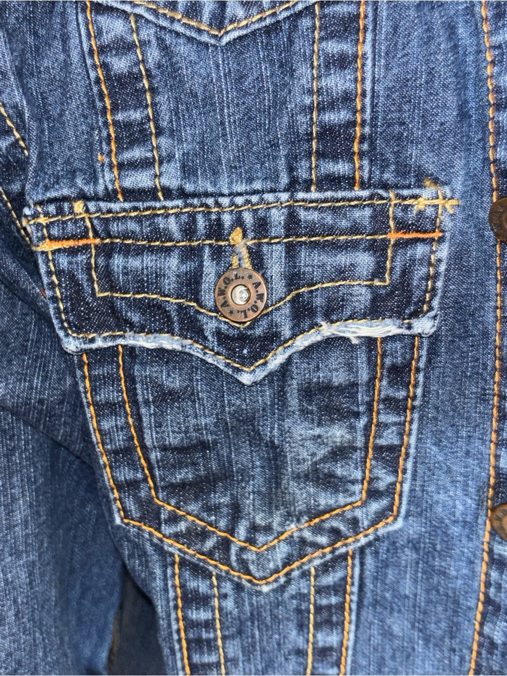 Vintage AWOL  80s Military Denim Jacket  Medium - Picture 3 of 11